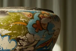 New Pamono Weathered Gouda Plateel Vase, 1920s