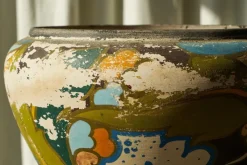 New Pamono Weathered Gouda Plateel Vase, 1920s