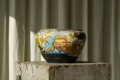 New Pamono Weathered Gouda Plateel Vase, 1920s