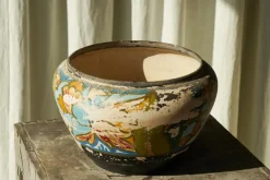 New Pamono Weathered Gouda Plateel Vase, 1920s