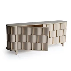 Pamono Weave Double Sided Credenza in Birch Wood by Dahlén Lukas