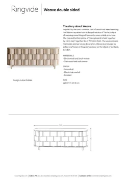 Pamono Weave Double Sided Credenza in Birch Wood by Dahlén Lukas