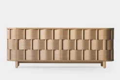 Sale Pamono Weave Double Sided Credenza in Oak Wood by Dahlén Lukas