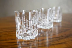 Pamono Whiskey Lowball Glasses and Decanter from RCR Cristalleria Italiana, Set of 7><noscript><img width=