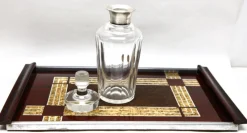 Pamono Whisky Set with Serving Tray from Val Saint Lambert, 1957, Set of 8