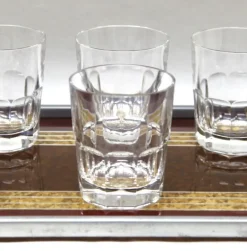Pamono Whisky Set with Serving Tray from Val Saint Lambert, 1957, Set of 8