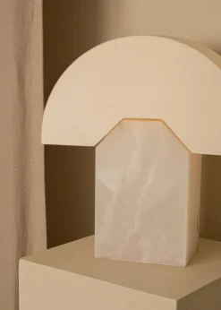Pamono White Alabaster Edna Table Lamp by Simone & Marcel><noscript><img width=