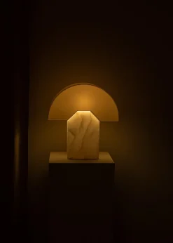 Pamono White Alabaster Edna Table Lamp by Simone & Marcel><noscript><img width=
