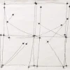 Pamono White and Black Square Rug Pattern from R&K Principal Jahanshah Nazmiyal