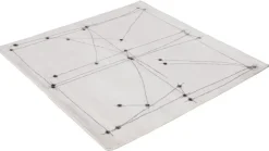 Pamono White and Black Square Rug Pattern from R&K Principal Jahanshah Nazmiyal