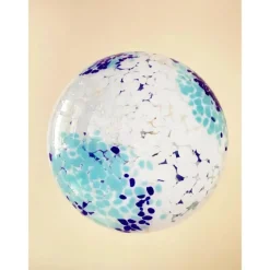 Pamono White and Blue Spots Sphere Pendant Light in Murano Glass by Simoeng><noscript><img width=