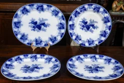 Pamono White and Blue Table Service, Set of 40><noscript><img width=