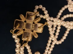 Discount Pamono White and Gold Chanel Necklace Pendant by Chanel