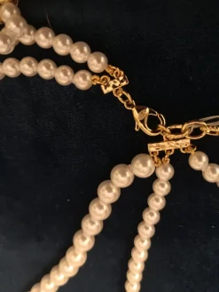 Discount Pamono White and Gold Chanel Necklace Pendant by Chanel
