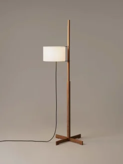 Pamono White and Oak TMM Floor Lamp by Miguel Milá><noscript><img width=