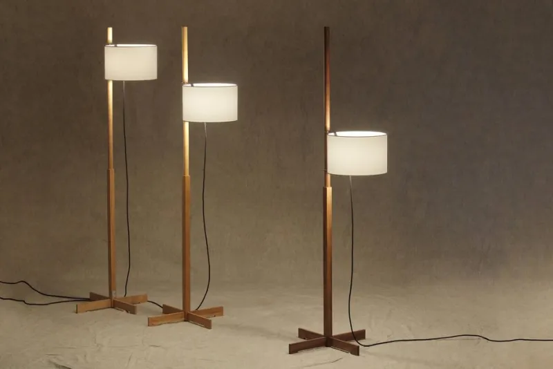 Pamono White and Oak TMM Floor Lamp by Miguel Milá> Floor Lamps