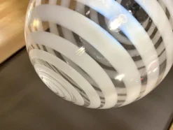 Pamono White and Transparent Sphere Lamp in Murano Glass from Simoeng><noscript><img width=