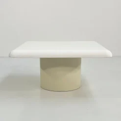 Pamono White Ara Coffee Table by Vico Magistretti for Artemide, 1960s> Coffee & Side Tables