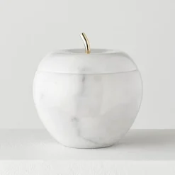 Online Pamono White Carrara Marble and Brass Mirror Apple Box
