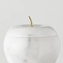 Online Pamono White Carrara Marble and Brass Mirror Apple Box