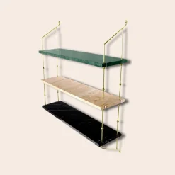 Best Pamono White Carrara Marble and Brass Morse Shelf by OxDenmarq