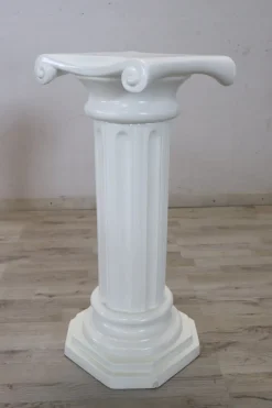 Pamono White Ceramic Column by Bassano><noscript><img width=