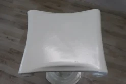 Pamono White Ceramic Column by Bassano><noscript><img width=