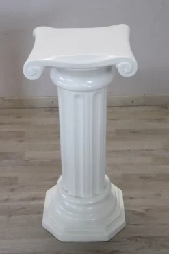Pamono White Ceramic Column by Bassano><noscript><img width=