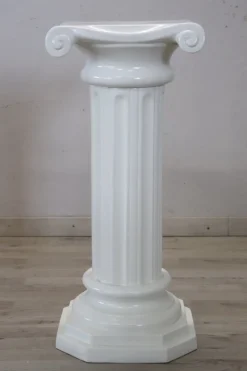 Pamono White Ceramic Column by Bassano><noscript><img width=