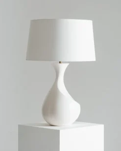 Best Pamono White Ceramic Lamp from Galibert, 1960s