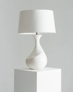 Best Pamono White Ceramic Lamp from Galibert, 1960s