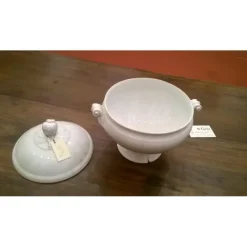 Pamono White Ceramic Round Tureen, 1800s><noscript><img width=
