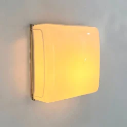 Pamono White Cnosso Wall Lamp by Angelo Mangiarotti for Artemide, 1960s> Wall Lights & Sconces