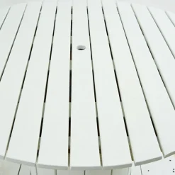 Online Pamono White Coil Wooden Outdoor Table
