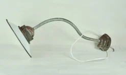Best Pamono White Enameled Metal Garden Light, 1940s