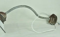 Best Pamono White Enameled Metal Garden Light, 1940s