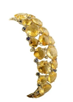 Online Pamono White Gold Bracelet with Topazs and Sapphires and Diamonds