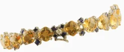 Online Pamono White Gold Bracelet with Topazs and Sapphires and Diamonds