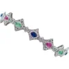 Pamono White Gold Bracelet with Emeralds and Rubies> Bracelets