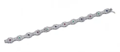 Pamono White Gold Bracelet with Emeralds, Rubies, Sapphires and Diamonds> Bracelets