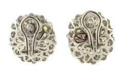 Pamono White Gold Earrings with Diamonds, Yellow Topazes and Amethysts, Set of 2> Earrings