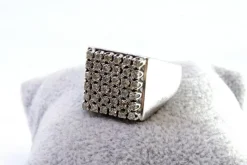 New Pamono White Gold Ring with Brilliant-Cut Diamonds