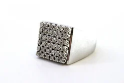 New Pamono White Gold Ring with Brilliant-Cut Diamonds