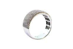 Pamono White Gold Ring with Brilliant-Cut Diamonds and Eight Bands> Rings