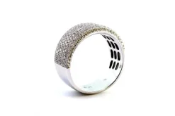 Pamono White Gold Ring with Brilliant-Cut Diamonds and Eight Bands> Rings