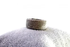 Pamono White Gold Ring with Brilliant-Cut Diamonds and Eight Bands><noscript><img width=