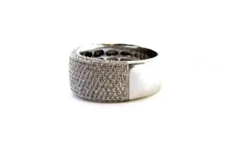 Pamono White Gold Ring with Brilliant-Cut Diamonds and Eight Bands><noscript><img width=
