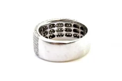 Pamono White Gold Ring with Brilliant-Cut Diamonds and Eight Bands><noscript><img width=