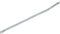 Pamono White Gold Tennis Bracelet with Aquamarine Colour Topaz><noscript><img width=