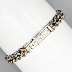 Hot Pamono White Gold Watch with Braided Strap from Tissot